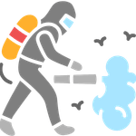 Antimicrobial fogging treatment during professional mold remediation process